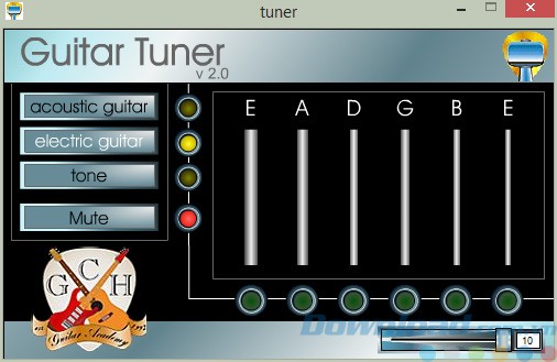 Giao diện của Guitar Tuner