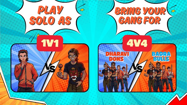 Chơi cricket solo hoặc tổ đội trong game GULLY GANGS: STREET CRICKET