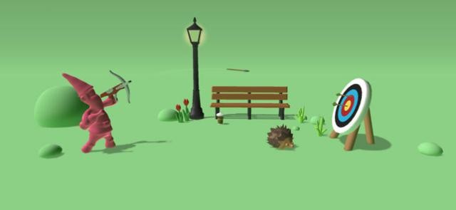 Thử tài bắn cung trúng đích