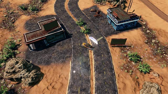 Chơi game Gun Road ở góc nhìn top-down để bao quát toàn bộ thế giới