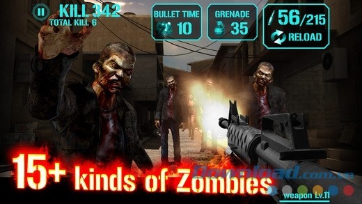 Đối mặt với hơn 15 loại zombie khát máu