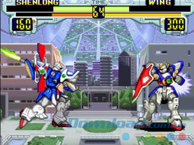 Giao diện game chiến đấu 2D Gundam Wing: Endless Duel