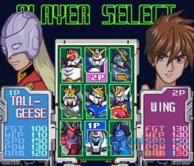 Nhân vật trong game đều là các mobile suits
