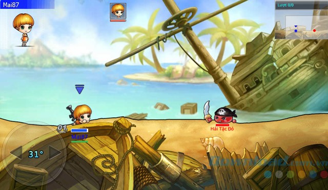 Giao diện game bắn súng Gunny