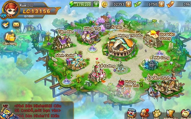 Giao diện chơi game Gunny Origin