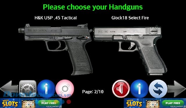 Guns gồm nhiều loại súng khác nhau