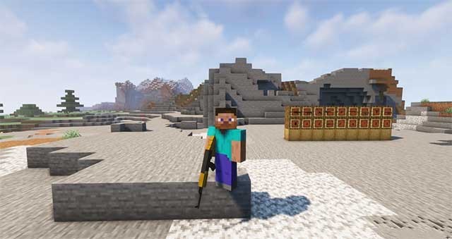 Guns Galore Mod 1.16.5 sẽ thêm vào Minecraft các loại súng trong thế giới thực