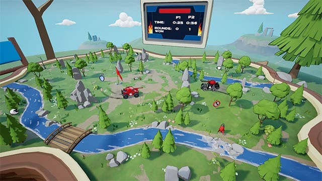 Guns'N'Wheels là đấu trường của những chiếc xe tăng gọn nhẹ được trang bị súng lớn