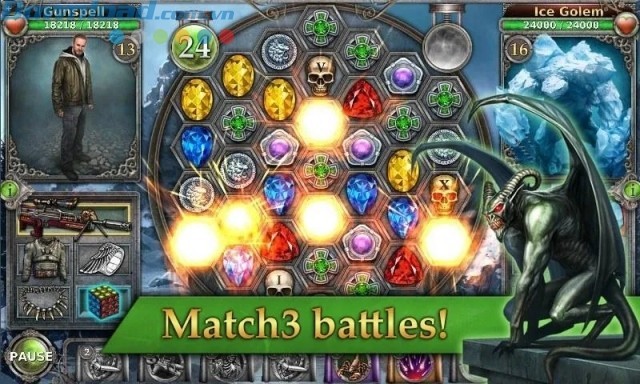 Các trận chiến trí tuệ theo lối match 3 cực hấp dẫn