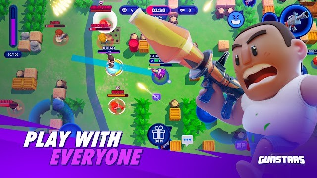Chơi game bắn súng vui nhộn, điên cuồng với mọi người trong Gunstars