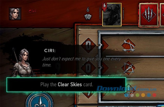 Sử dụng thẻ bài trong game chiến thuật miễn phí Gwent: The Witcher Card Game cho máy tính