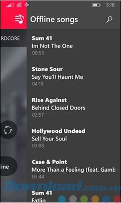 Nghe nhạc offline trong bản Premium