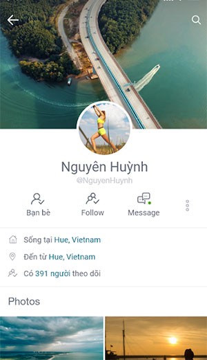 Trang cá nhân trên Hahalolo