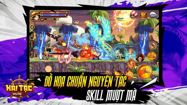 Đồ họa 2D bám sát nguyên tác One Piece