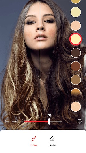 Hair Color Changer là ứng dụng mô phỏng màu tóc tuyệt đỉnh