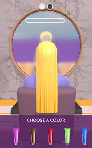 Hair Dye là game mô phỏng nhuộm tóc phong cách