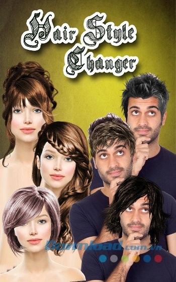 Giao diện ứng dụng Hair Style Changer