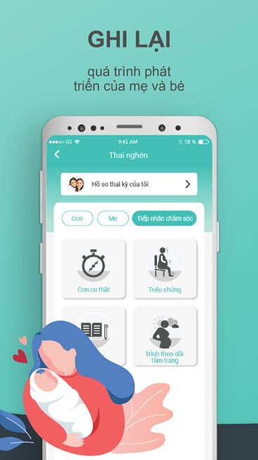 Ghi lại quá trình phát triển của bé