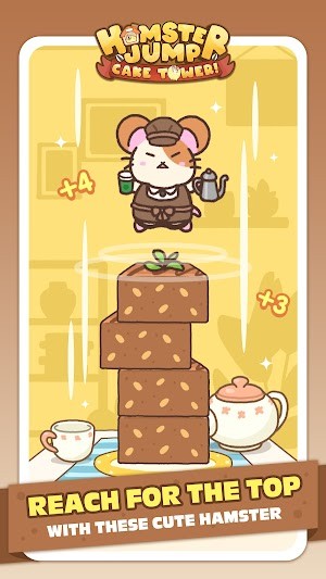 Giúp chuột hamster xây tháp bánh càng cao càng tốt trong game Hamster Jump
