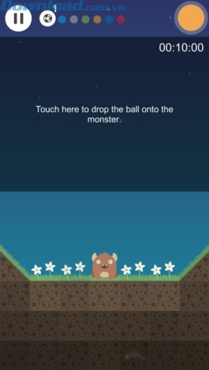 Lấy bóng và ném vào quái vật