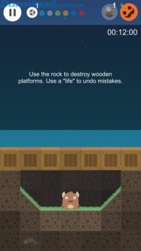 Dùng đá để phá hủy lớp bảo vệ của quái vật