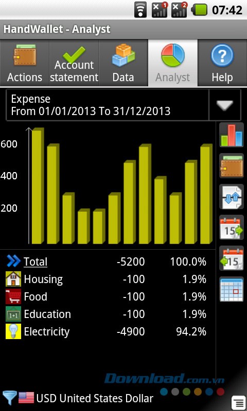 HandWallet Expense Manager for Android
