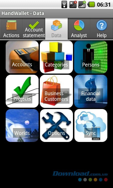 HandWallet Expense Manager for Android