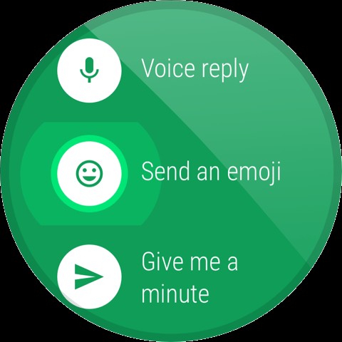 Giao diện Hangouts trên đồng hồ Android Wear
