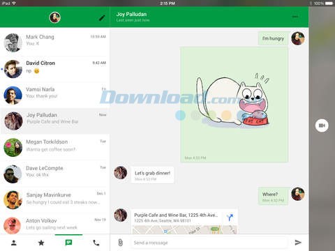 Hangouts cho iOS