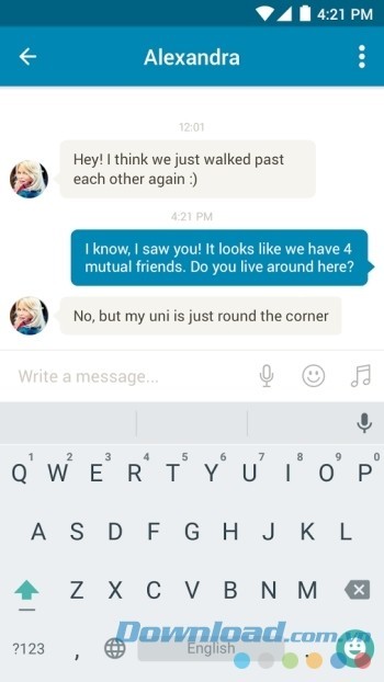 Trò chuyện trực tiếp trên ứng dụng