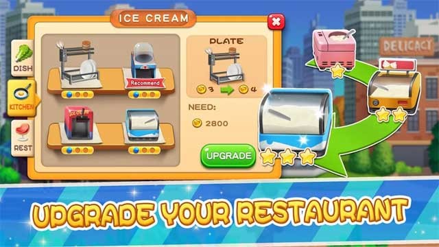 Kiếm càng nhiều tiền càng tốt để nâng cấp cho căn bếp của bạn trong Happy Cooking 2: Summer Journey