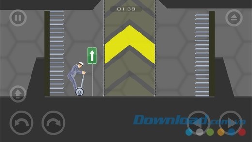 Thế giới trong Happy Wheels cho iOS khá đa dạng và phong phú