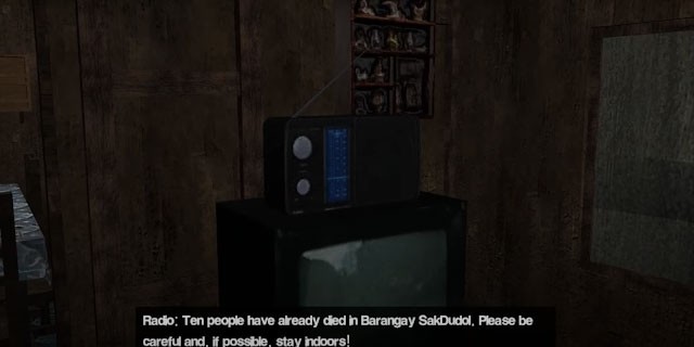 Radio đưa tin về những vụ giết người bí ẩn gần đây trong thị trấn