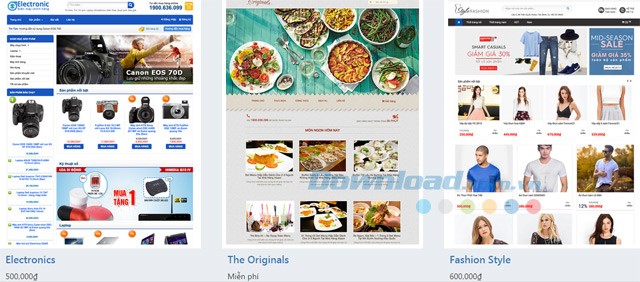 Kho giao diện bán hàng đa dạng