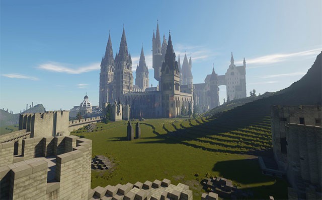 Harry Potter in Minecraft là map khám phá thế giới phép thuật trên từng khối vuông