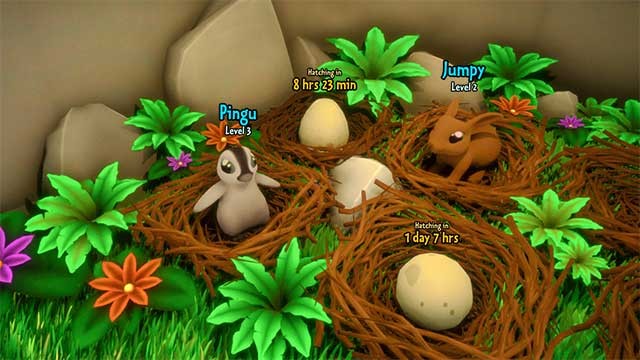 Đừng quên thu thập điểm trên đường đi và chăm sóc các sinh vật đáng yêu