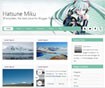 Hatsune Miku Blogger Template - Free Cartoon Layout