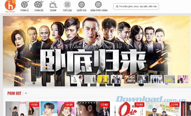 Giao diện HayHay TV