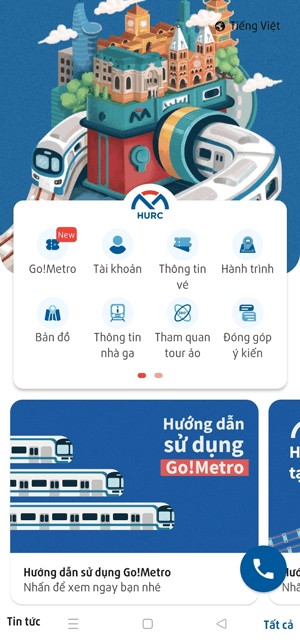 Giao diện trang chủ