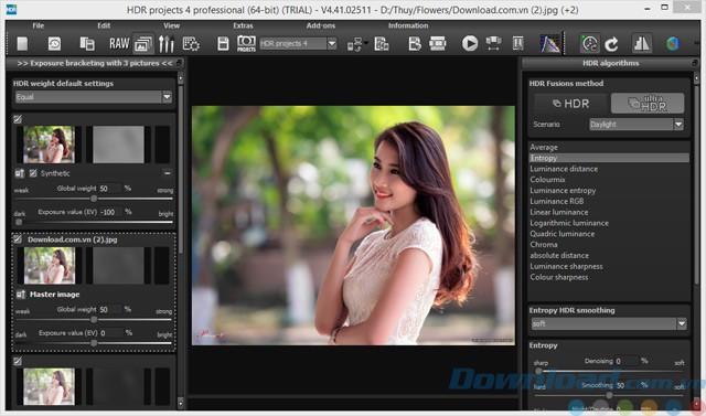 Các công cụ chỉnh sửa của HDR Projects