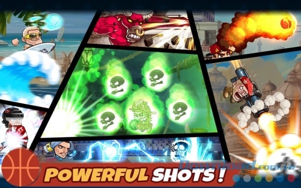 Thi triển những cú ném bóng mạnh mẽ chỉ có tại Head Basketball cho Mac