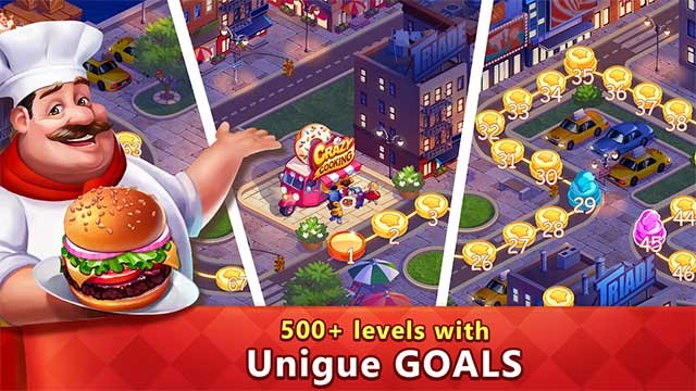 Trải nghiệm hơn 500 màn chơi quản lý thời gian hấp dẫn của game Head Chef