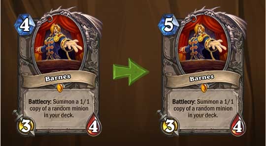 Barnes – Tăng phí Mana từ 4 lên 5
