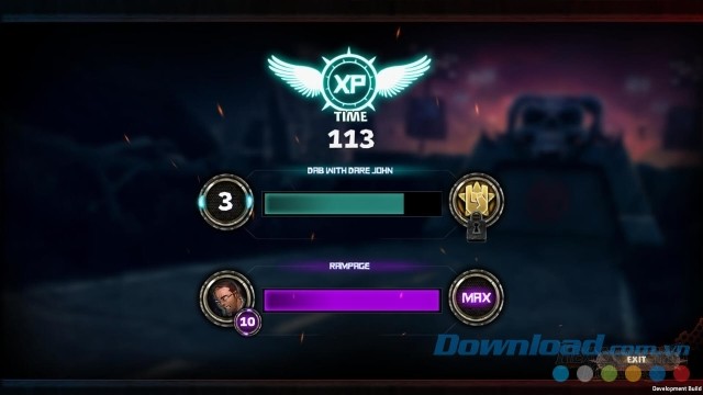 Cố gắng kiếm thật nhiều điểm kinh nghiệm trong game đua xe chiến đấu miễn phí Heavy Metal Machines cho máy tính