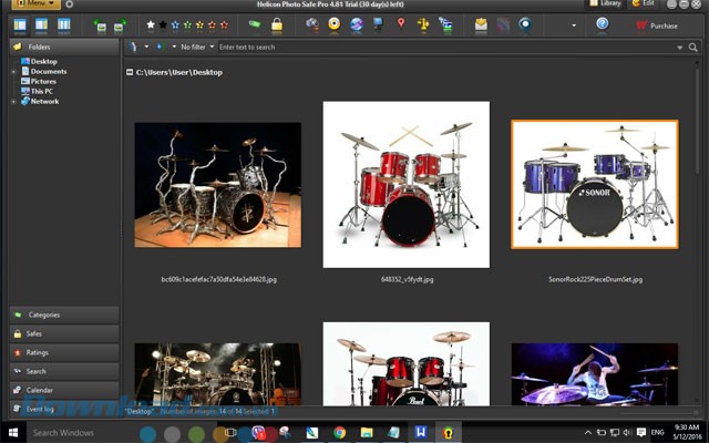 Giao diện phần mềm Helicon Photo Safe Pro