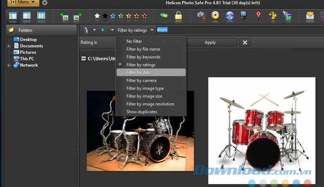 Nhiều lựa chọn lọc hình ảnh