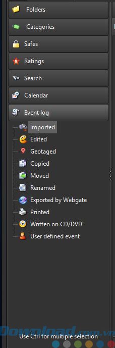 Lọc ảnh theo các thao tác