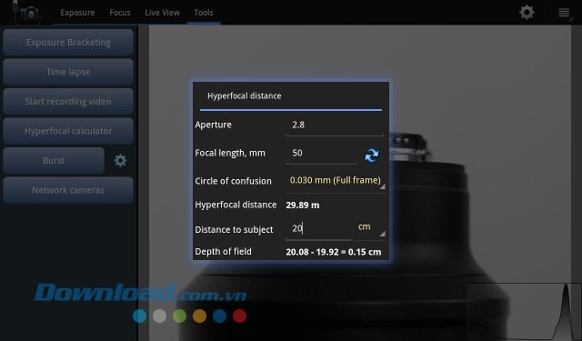 Các tùy chọn của Helicon Remote