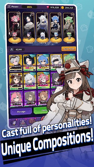 Mỗi anh hùng mèo có những đặc trung riêng, tạo ra các kết hợp độc đáo