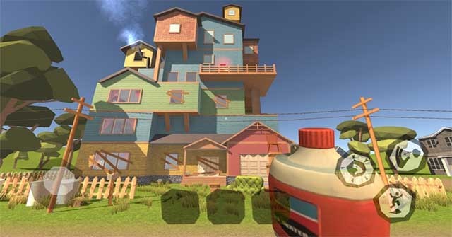 Đột nhập vài nhà gã hàng xóm khó chịu và chọc tức hắn trong game Hello Mike for iOS